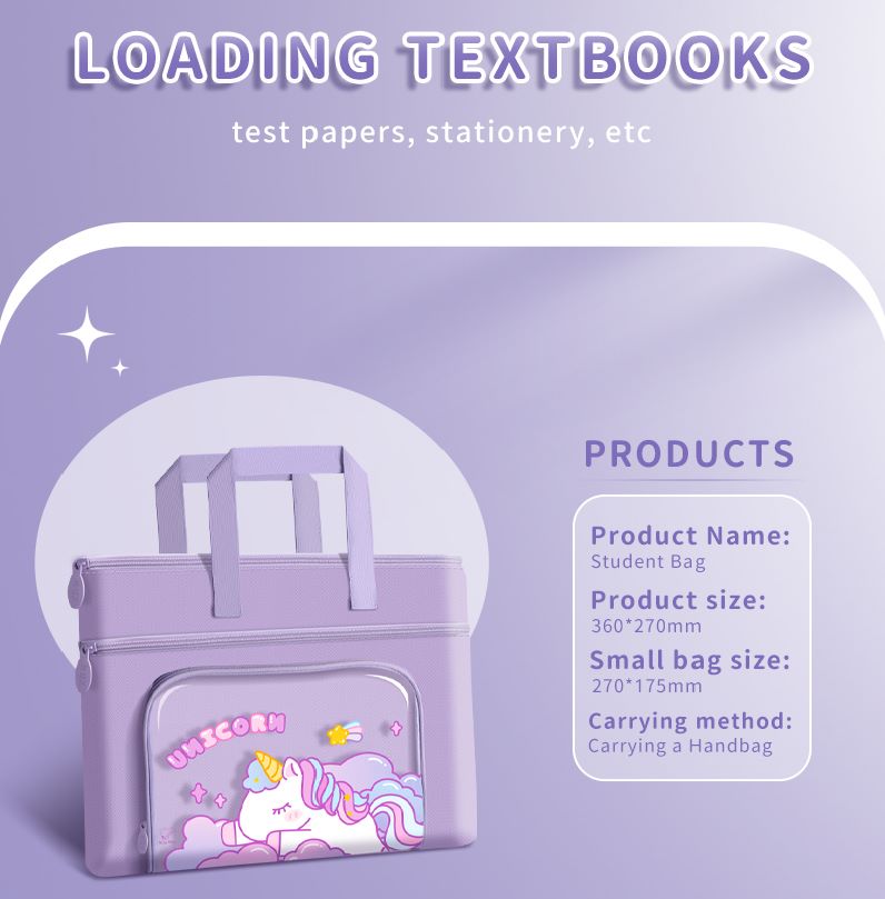 NIYO TOYS multipurpose student bag with unicorn design, ideal for carrying textbooks and stationery