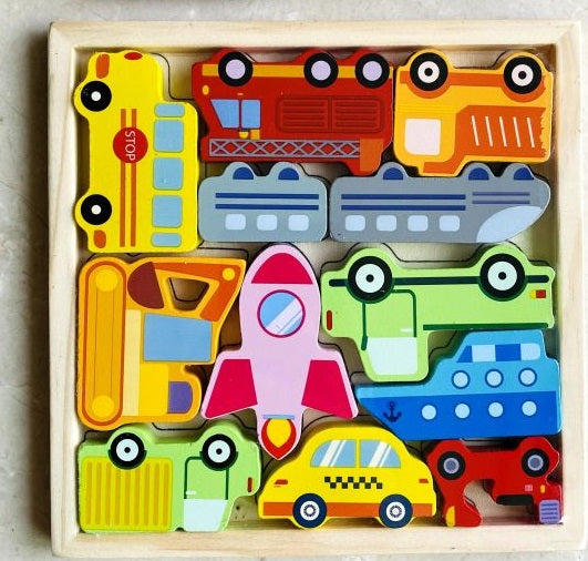 3D Tetris Animal, Fruit, Vegetable Wooden Puzzle Jigsaw NIYO TOYS