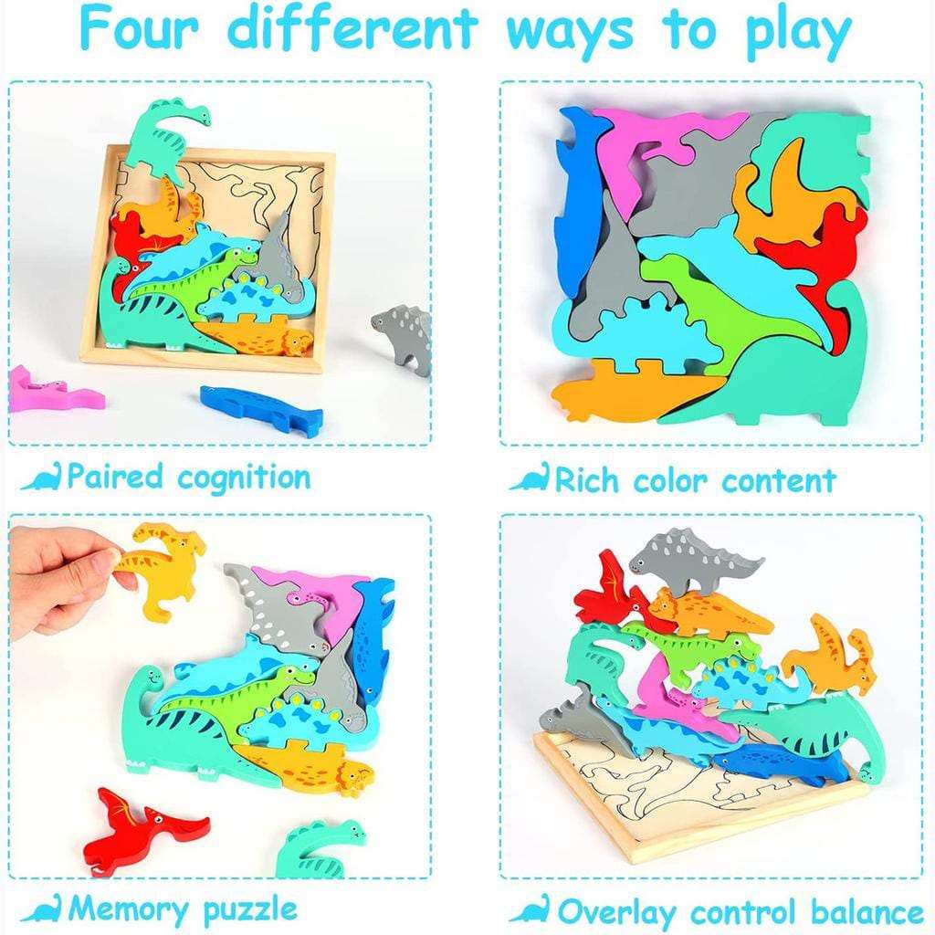 Baby Toys 3D Animal, Fruit, Vegetable Wooden Puzzle Jigsaw Toys for Kids