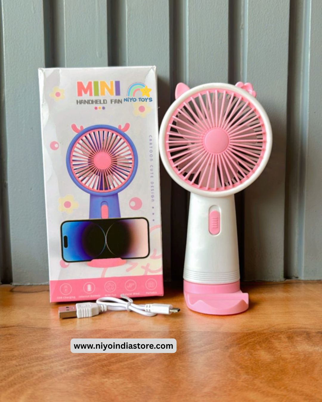 Mini Handheld Fan – Cute, Compact, and Powerful!