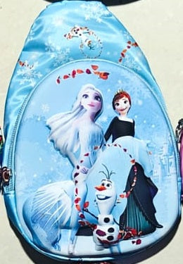 NIYO TOYS 3D toddler chest bags featuring Frozen characters Elsa, Anna, and Olaf in a colorful design