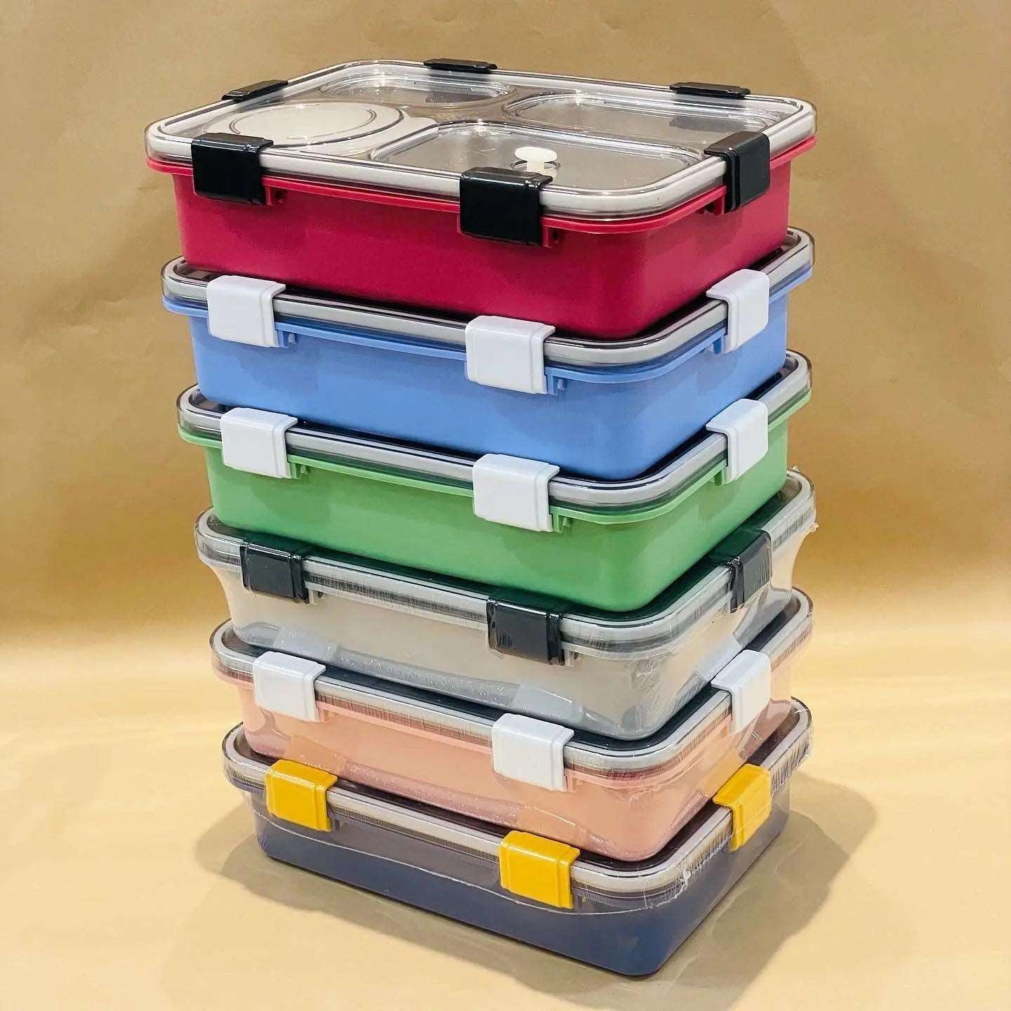 4 Compartment Bento Lunch Box Stainless Steel NIYO TOYS
