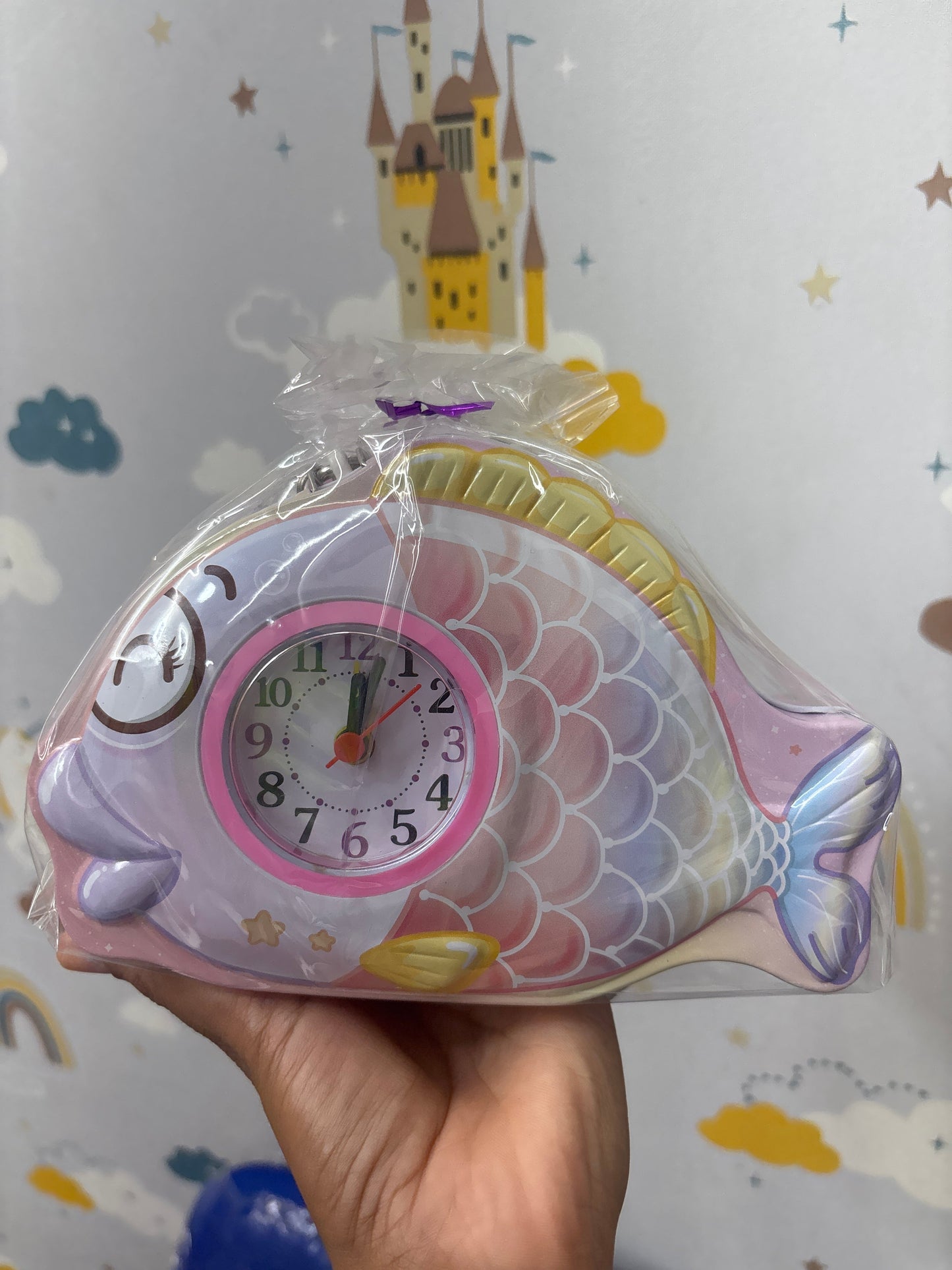 Fish Alarm Clock - Table Alarm Clock with Piggy Bank/Coin Box/Metal Coin Bank for Kids/Money Bank with Key and Lock/Money Saving Tin Coin Bank/Birthday Return Gift NIYO TOYS