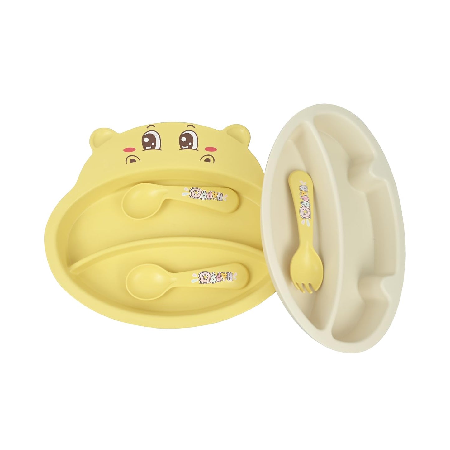 Hippo Tableware Set| 5-Pcs Set| Divided Baby Plates