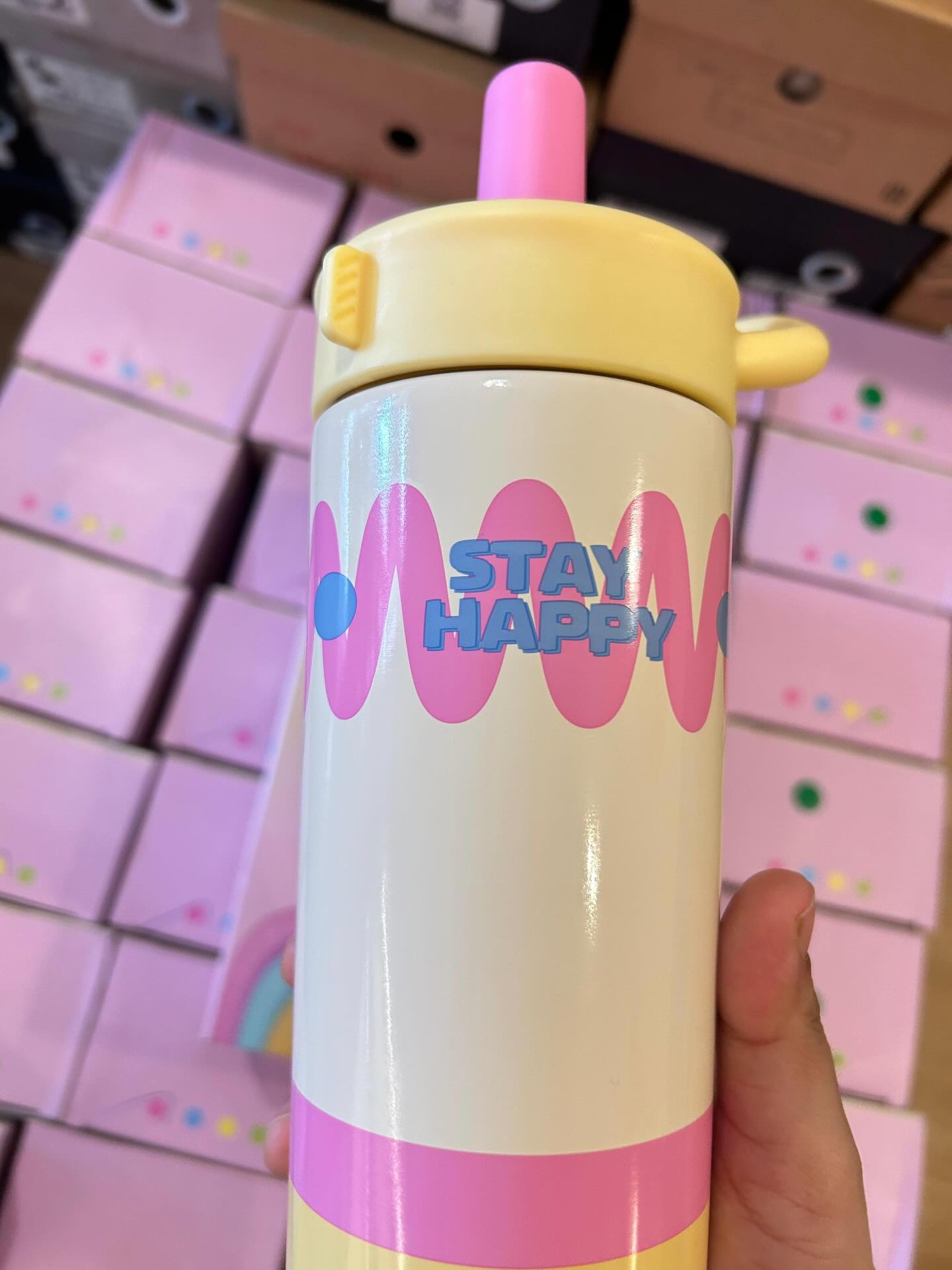 Stainless Steel Tumbler 2118 650ml with Straw and Carry Handle NIYO TOYS