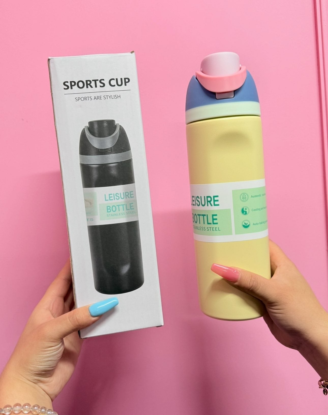 Double Wall Stainless Steel Water Bottle, Capacity: 950 ml NIYO TOYS