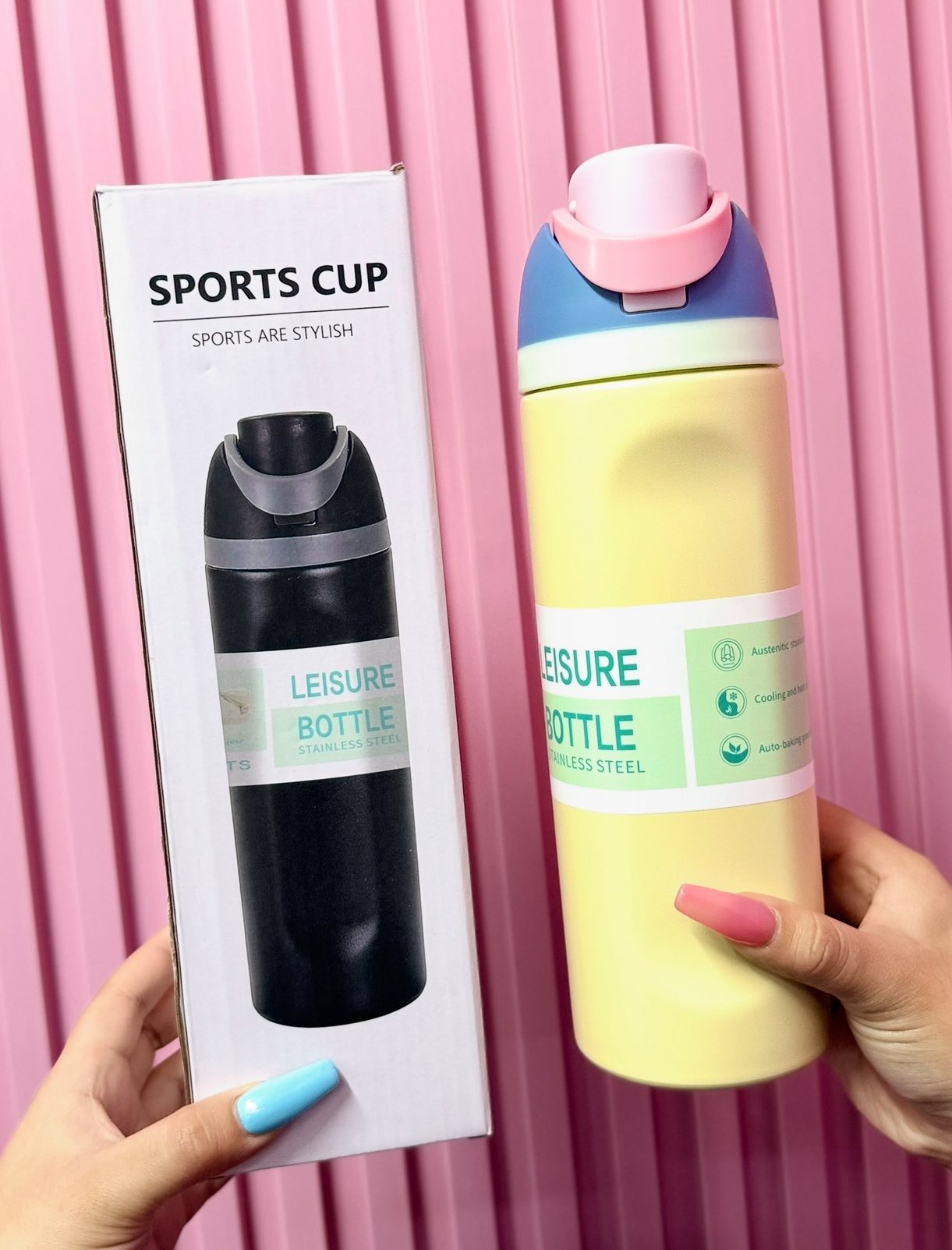 Double Wall Stainless Steel Water Bottle, Capacity: 950 ml NIYO TOYS