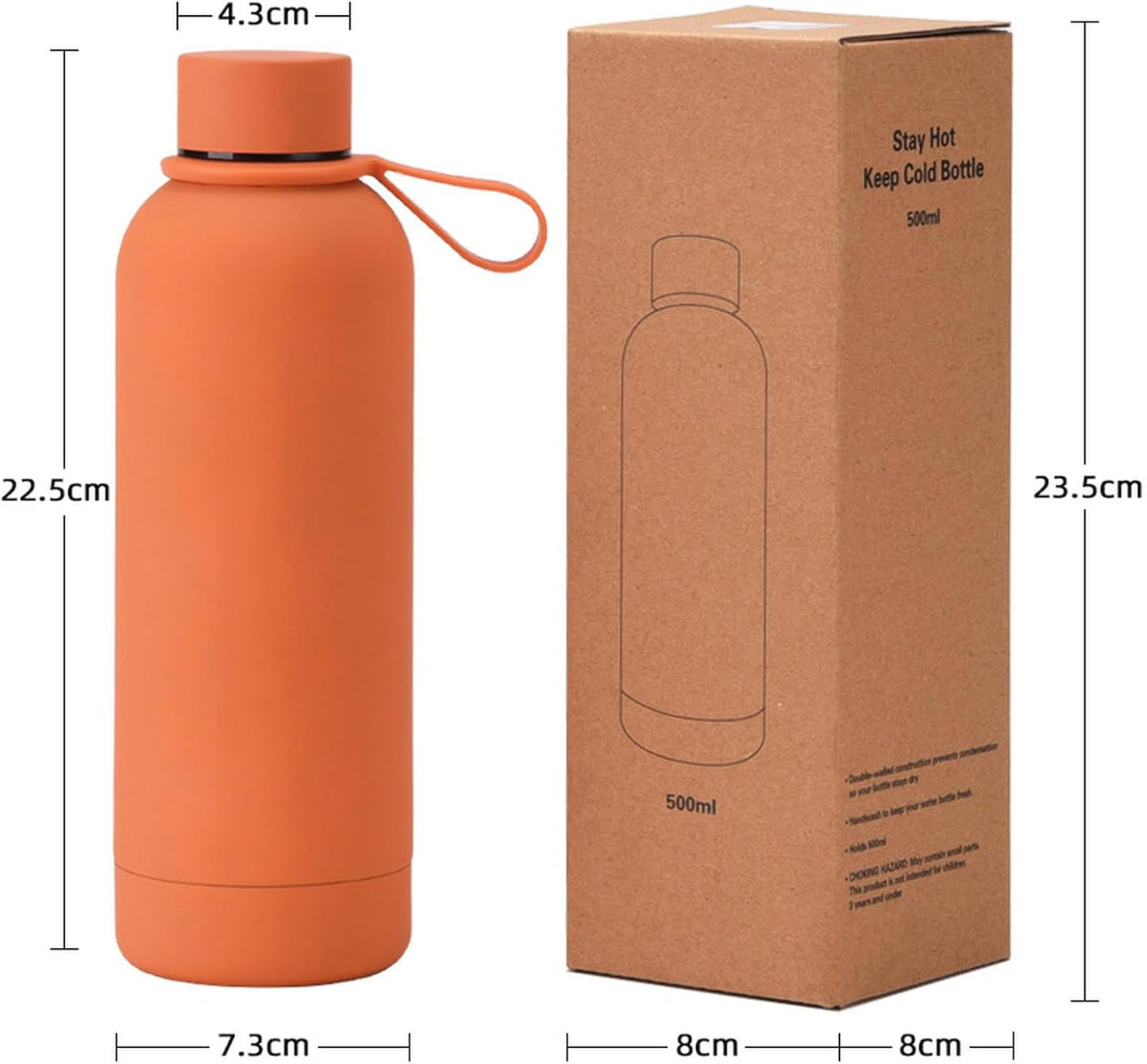 NIYO TOYS 750ml portable water bottle in peach color with silicone grip and insulated design