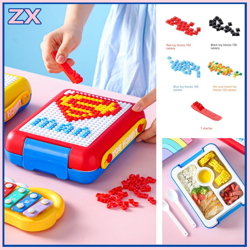Blocks Design 800ml BPA Free Leak-Proof Lunch Box NIYO TOYS
