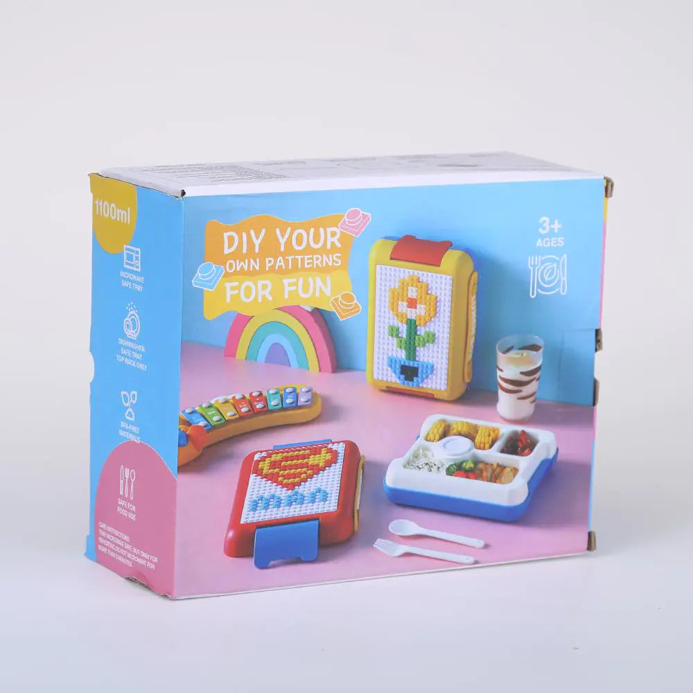 Blocks Design 800ml BPA Free Leak-Proof Lunch Box NIYO TOYS
