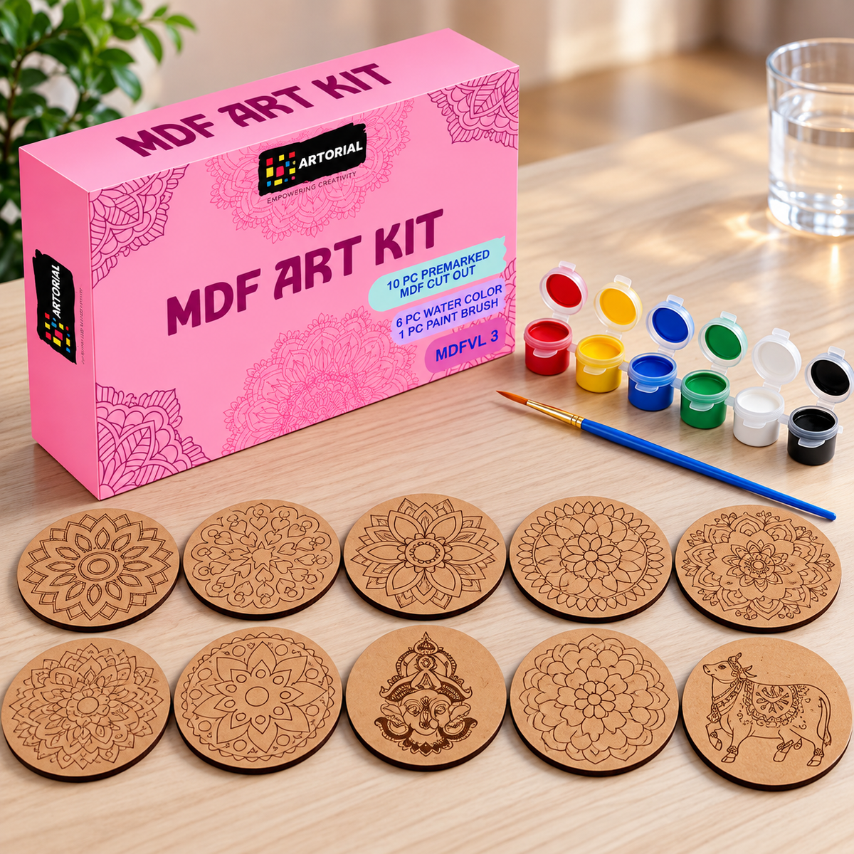 MDF Art Kit β DIY Mandala Painting Set (Random Design)