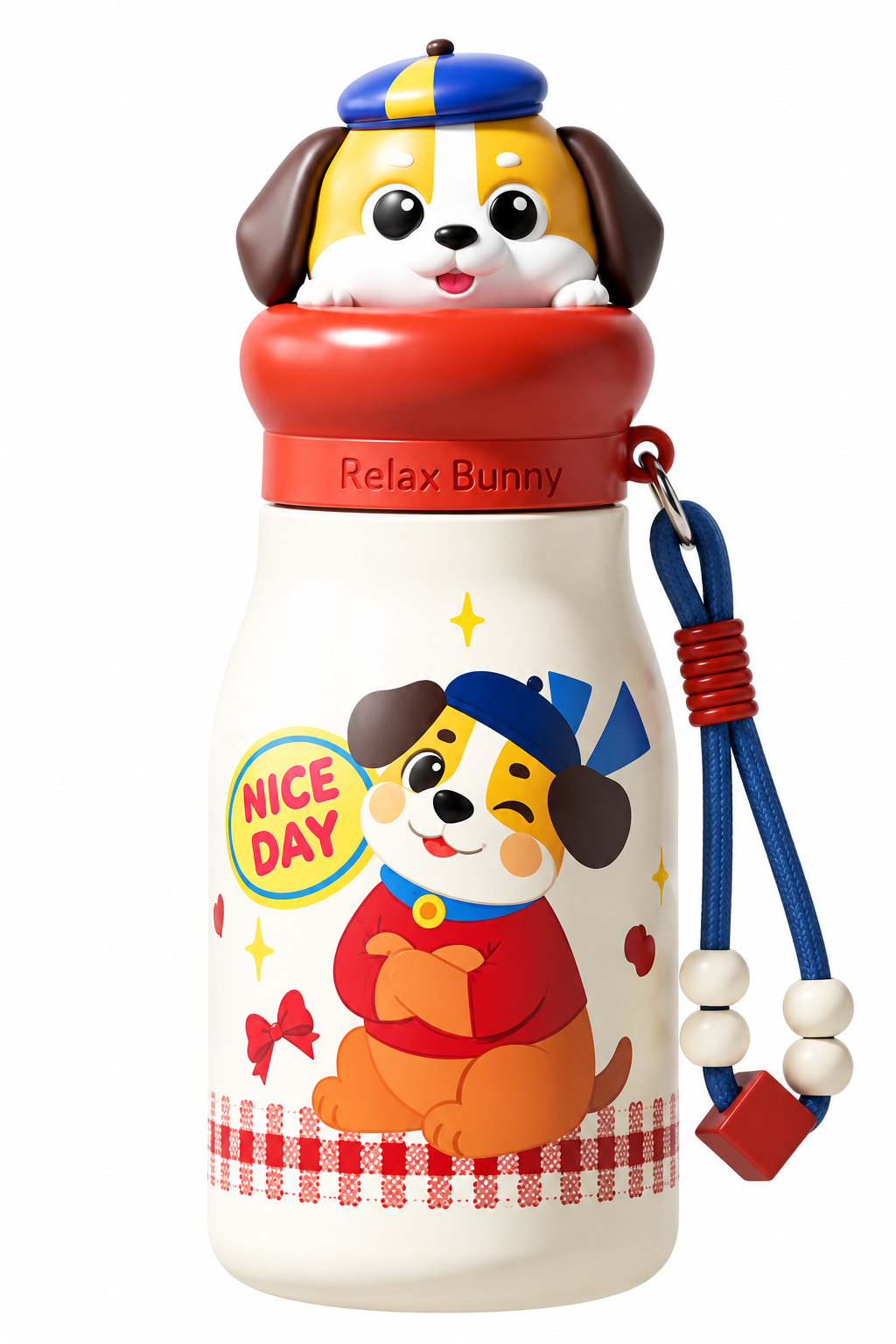 Stainless Steel Kids Water Bottle 450ml| Leakproof Cute Animal Bottle