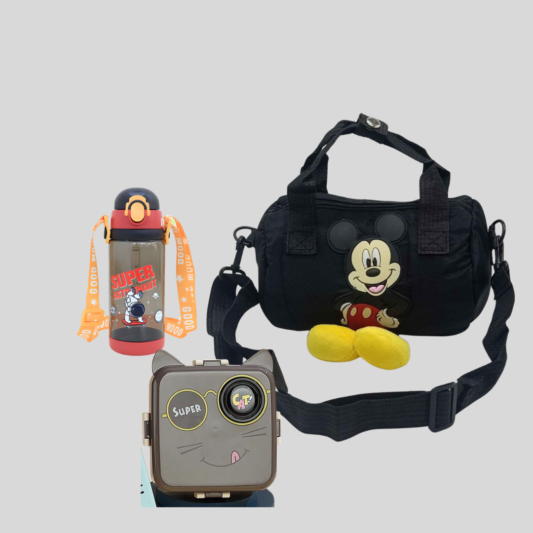 Magical Mickey Bag Combo: Adorable Bottle & Stainless Lunch Box NIYO TOYS