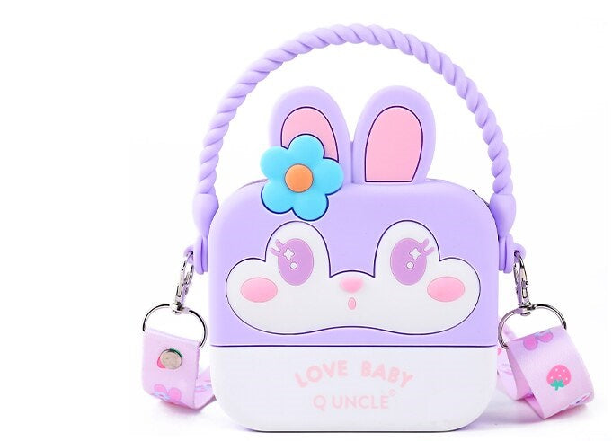 Sweet and Stylish Bear/Flower Bunny Square Silicone Sling Bag for Girls NIYO TOYS