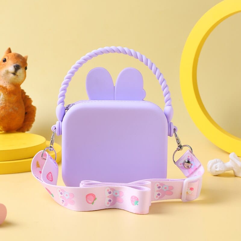 Sweet and Stylish Bear/Flower Bunny Square Silicone Sling Bag for Girls NIYO TOYS