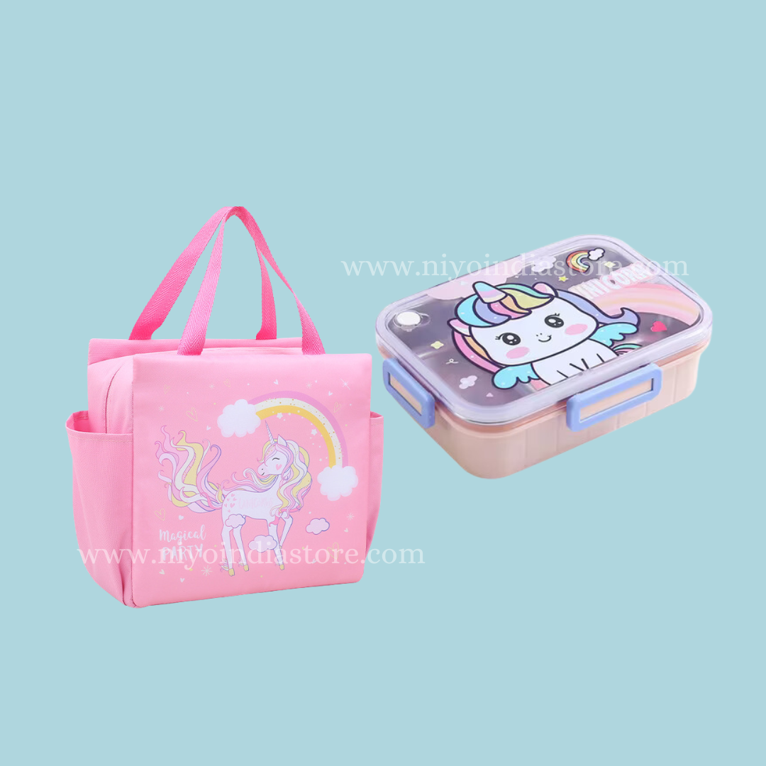 Unicorn Lunch bag and Lunch box combo NIYO TOYS