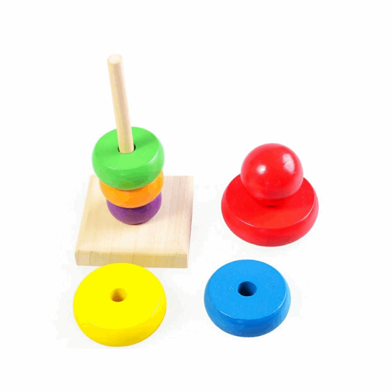 Wooden Rainbow Tower for Kids & Toys NIYO TOYS