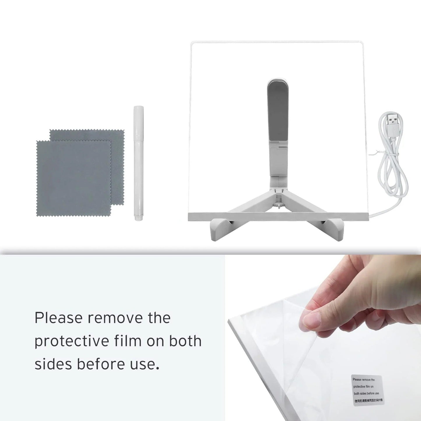 NIYO TOYS LED Board with Stand and Marker, ideal for creative displays and drawings