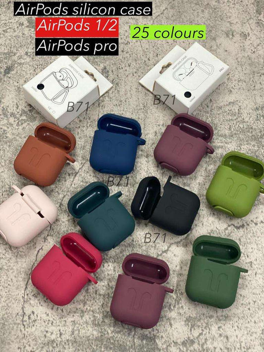 Colorful NIYO TOYS AirPods silicone cases in various shades for AirPods 1, 2, and Pro models
