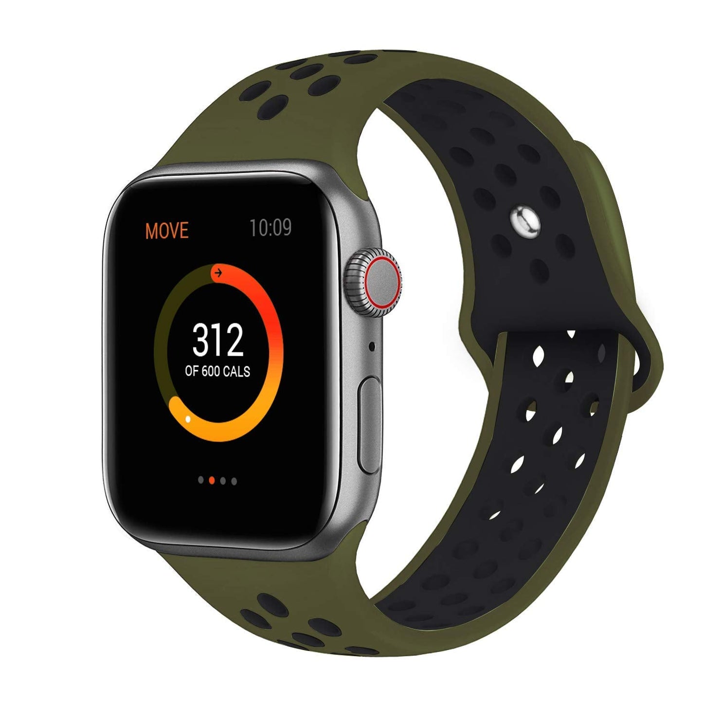 NIYO TOYS Olive Green Sport Smartwatch Band with Breathable Design for Active Use