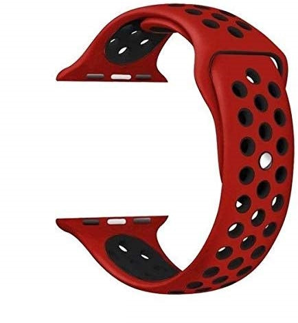 NIYO TOYS Red Sport Watch Band with Air Holes for Improved Breathability and Comfort