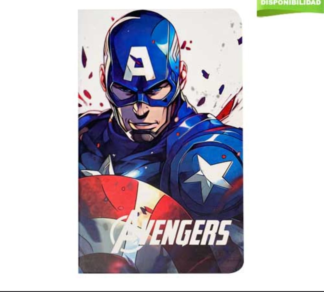 Avengers themed A5 diary featuring a bold Captain America design on the cover