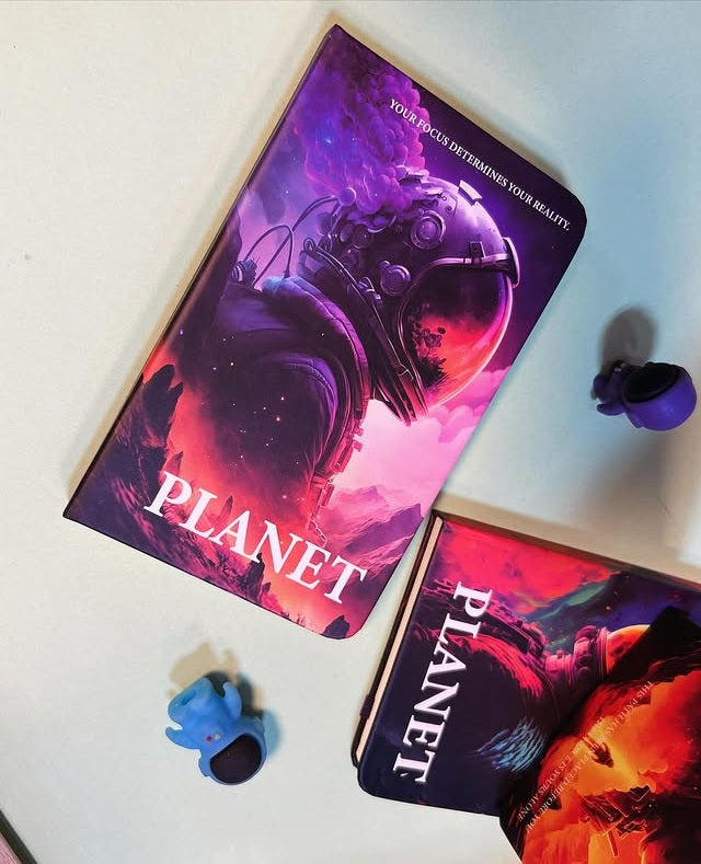 Avengers themed A5 diary featuring vibrant space-themed cover art for fans and collectors