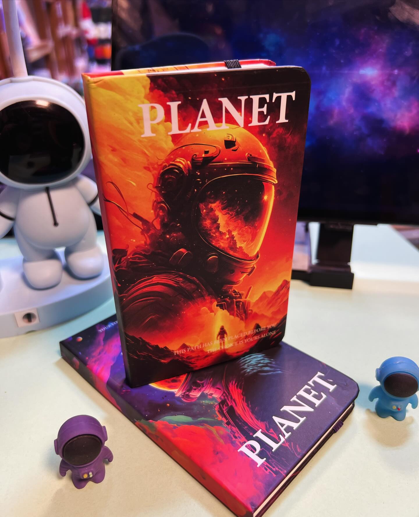 NIYO TOYS Avengers themed A5 diary with a vibrant space-themed cover design