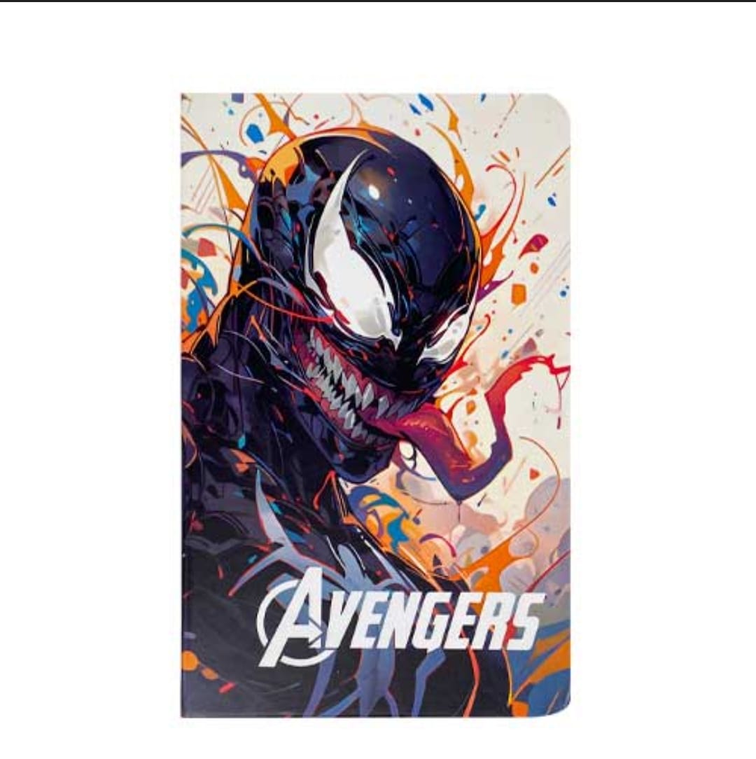 Avengers themed A5 diary featuring a striking Venom design with vibrant colors