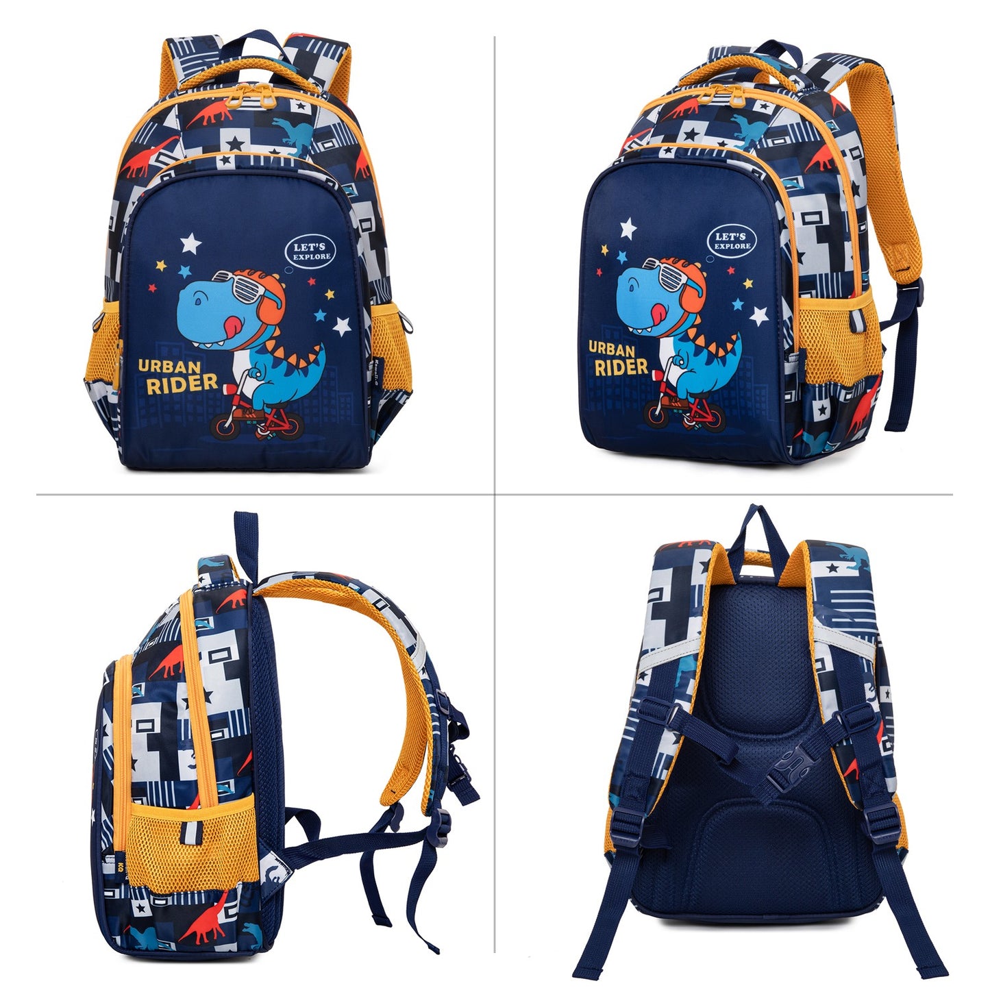 NIYO TOYS back to school dino backpack featuring playful dinosaur design and spacious compartments