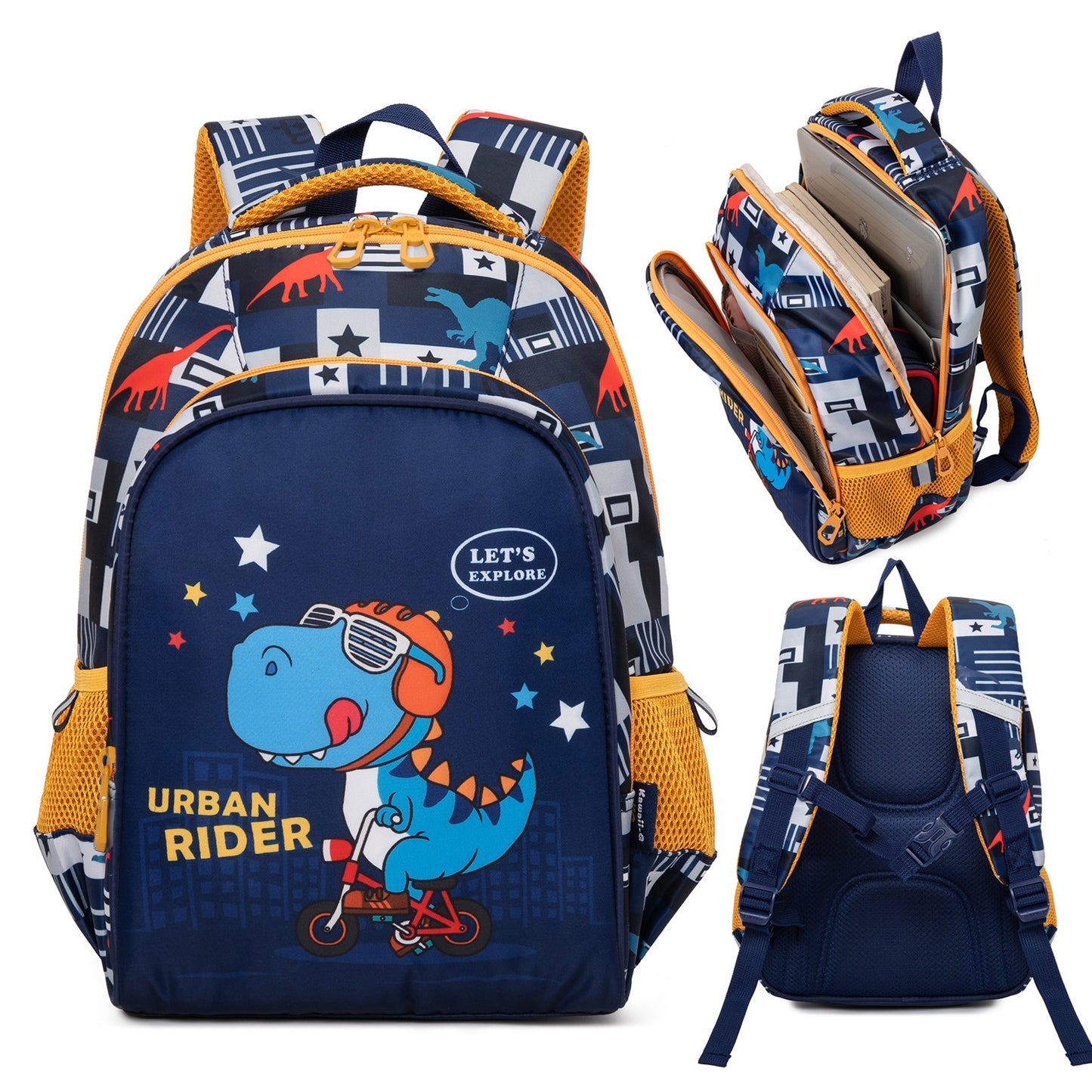 NIYO TOYS back to school dino backpack with dinosaur graphics and spacious compartments