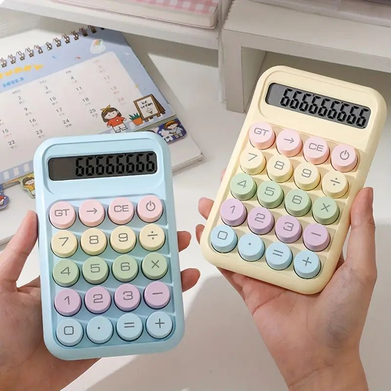 Colorful NIYO TOYS Mini Calculators in Blue and Yellow for Fun Return Gift Options