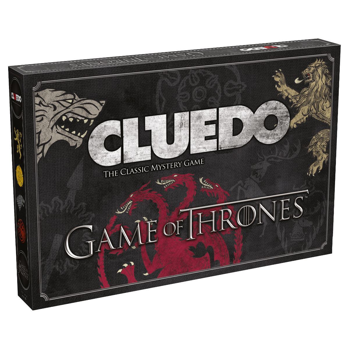Cluedo Game of Thrones board game featuring classic mystery elements in a fantasy setting