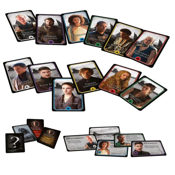 Cluedo Game of Thrones board game featuring character and clue cards for strategic gameplay