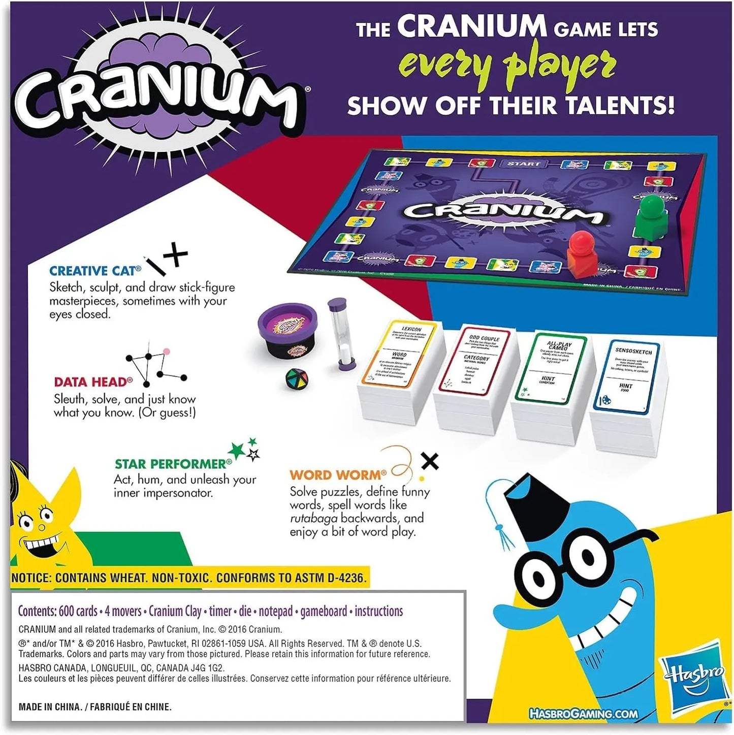 Cranium Board Game by Niyo Toys featuring creative challenges like sketching and trivia for fun family gameplay