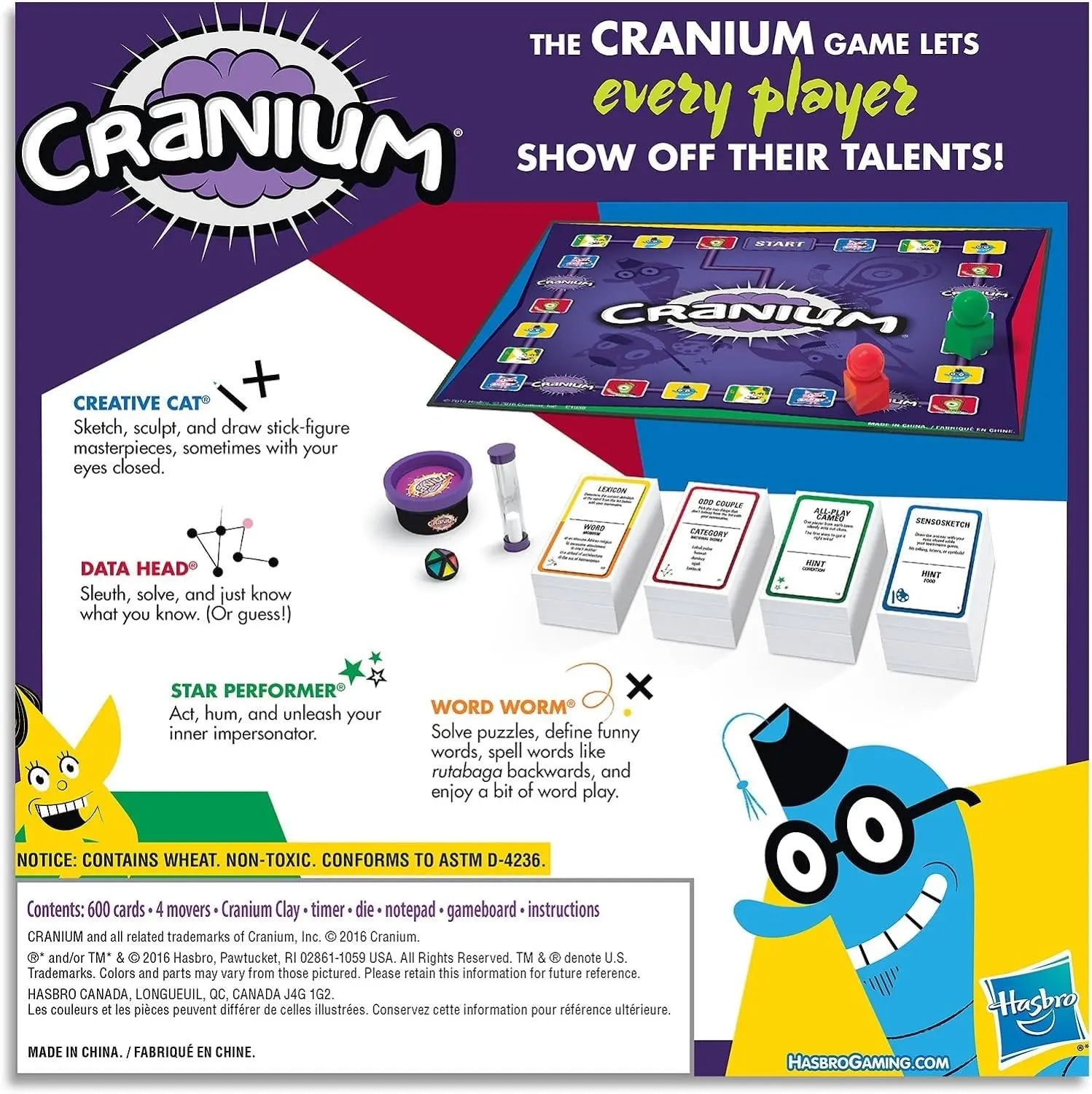 Cranium Board Game by Niyo Toys featuring creative challenges like sketching and trivia for fun family gameplay