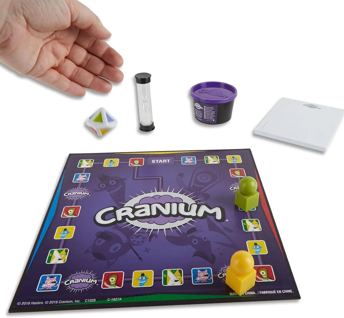 Cranium Board Game by Niyo Toys with game pieces, timer, and activity cards for family fun
