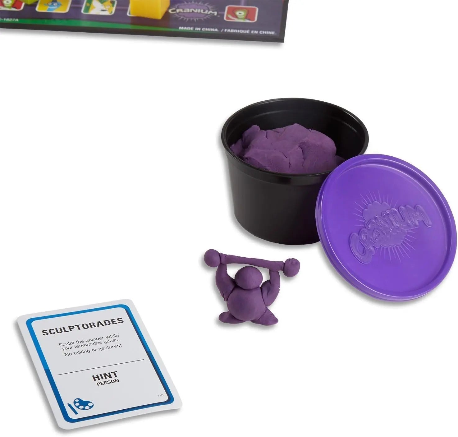 Niyo Toys Cranium Board Game Set with Purple Clay, Hint Card, and Sculpting Figurine for Family Fun