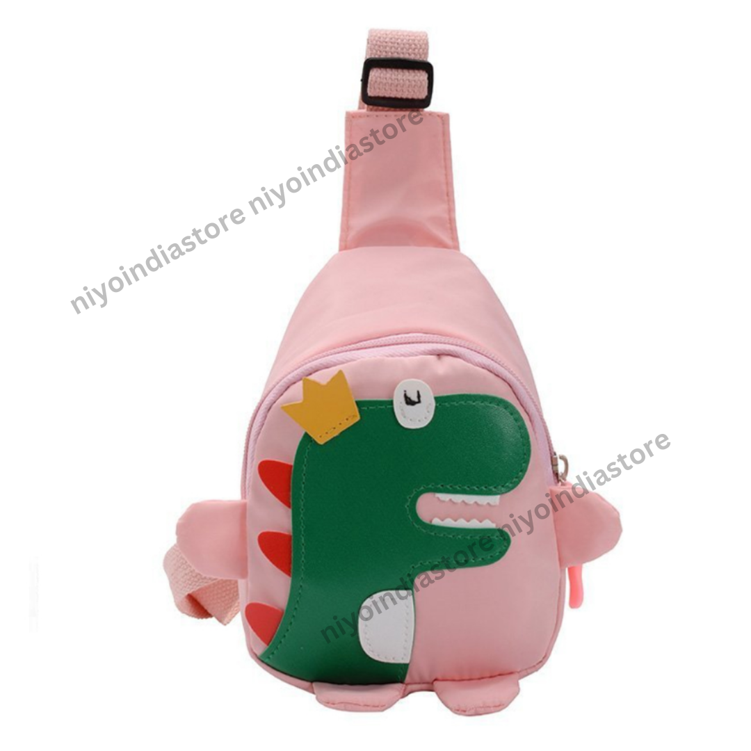 NIYO TOYS Dino-King bag for children with fun dinosaur design and adjustable strap