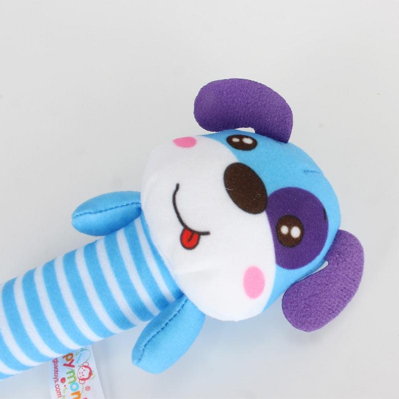 NIYO TOYS Dog Baby Squeaker Toy in Blue with Soft Plush and Fun Squeaking Sound for Babies