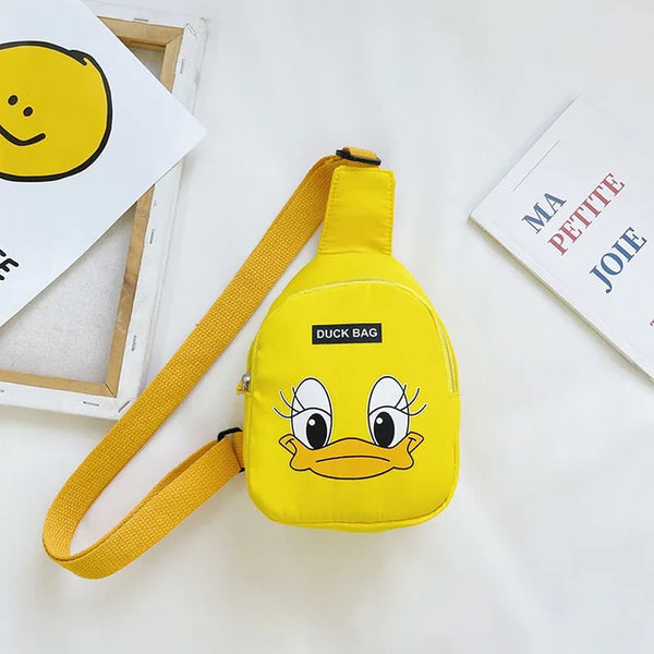 NIYO TOYS Yellow Duck Sling Bag with Cute Face Design and Adjustable Strap