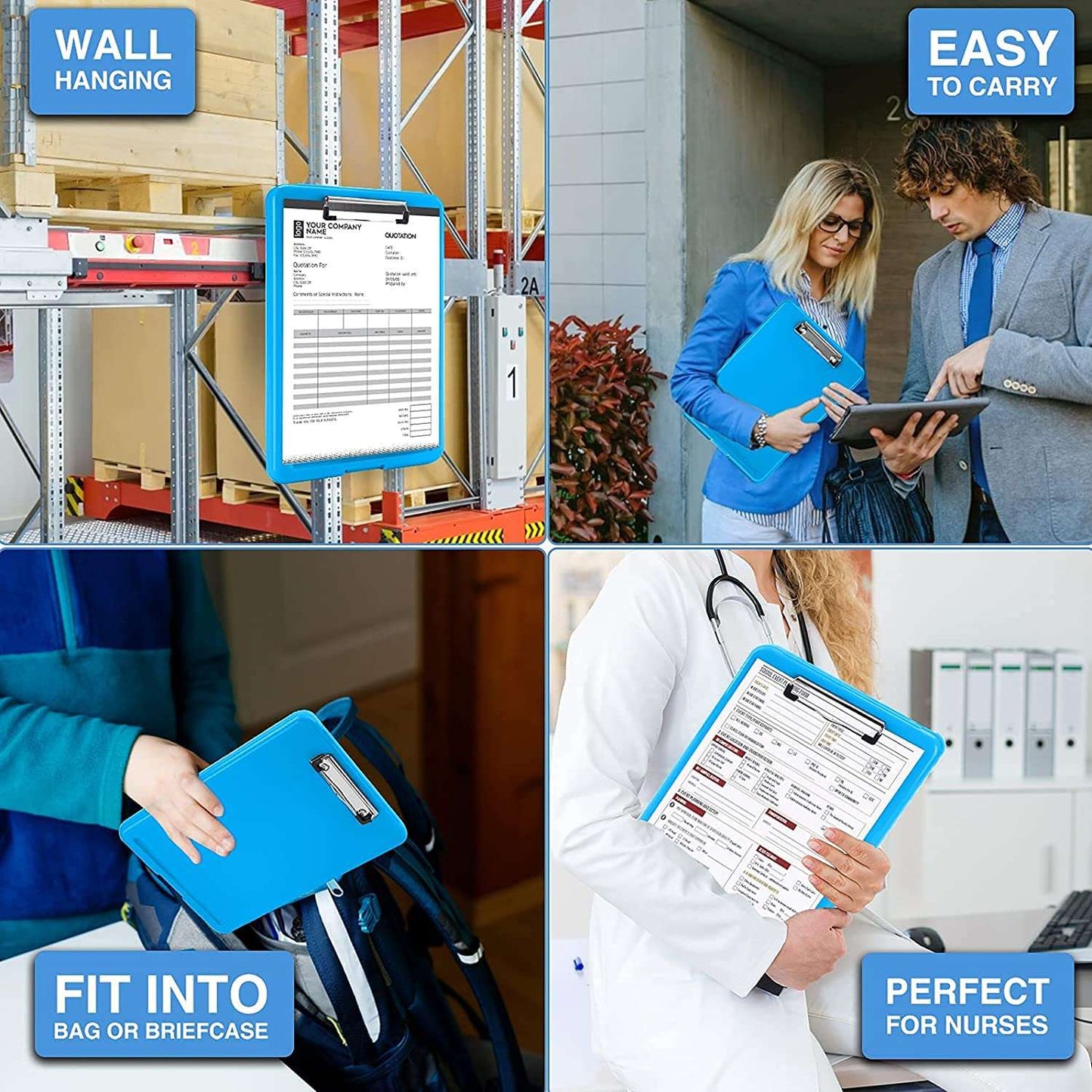 NIYO TOYS Exam Pad in Blue for Easy Carrying, Perfect for Nurses and Wall Hanging