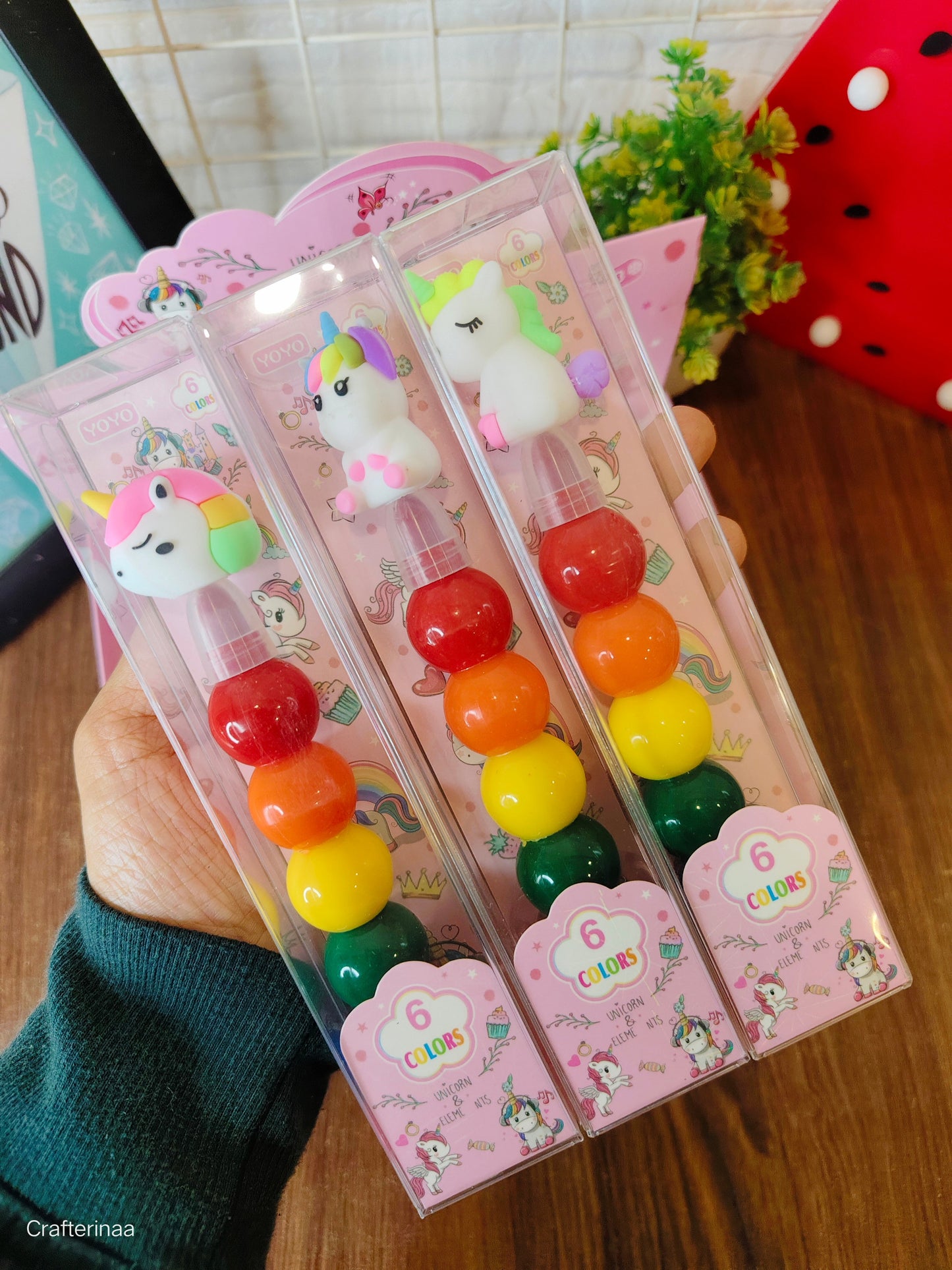 NIYO TOYS Educational Crayons for Toddlers in Fun Unicorn and Colorful Designs