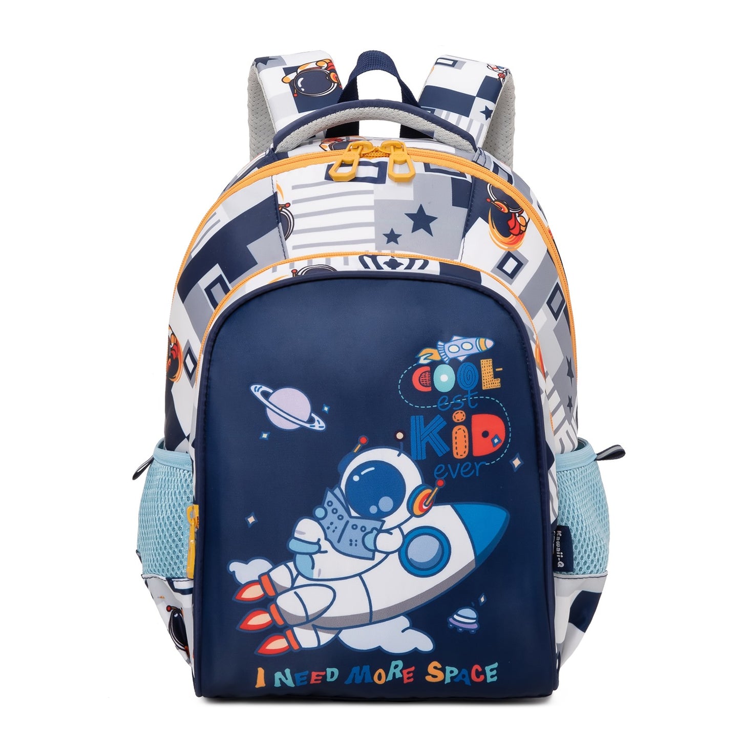 NIYO TOYS educational space theme backpack featuring an astronaut and rocket design for kids