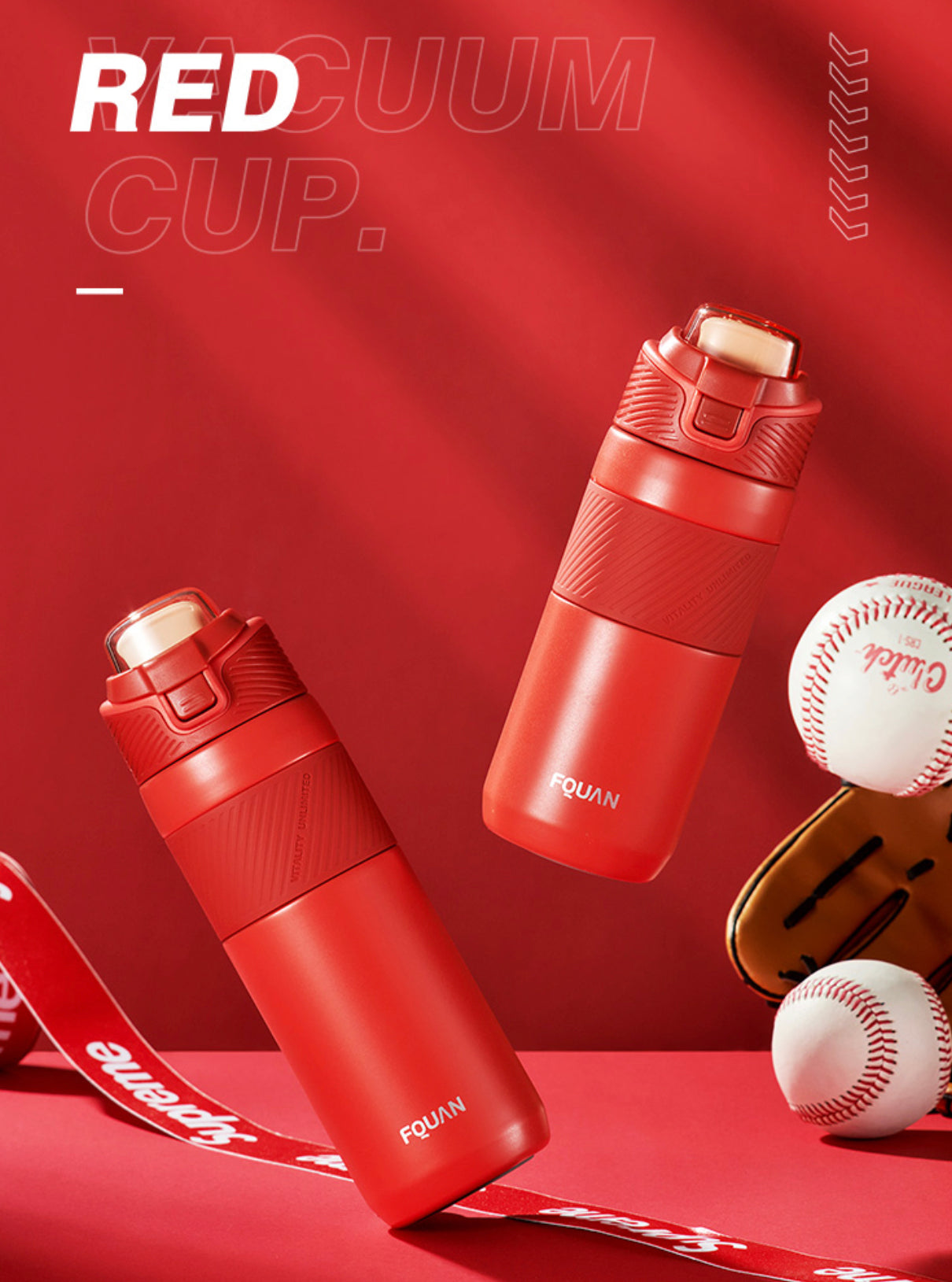 Red NIYO TOYS durable vacuum flask 660ml with leak-proof design, perfect for hot or cold drinks