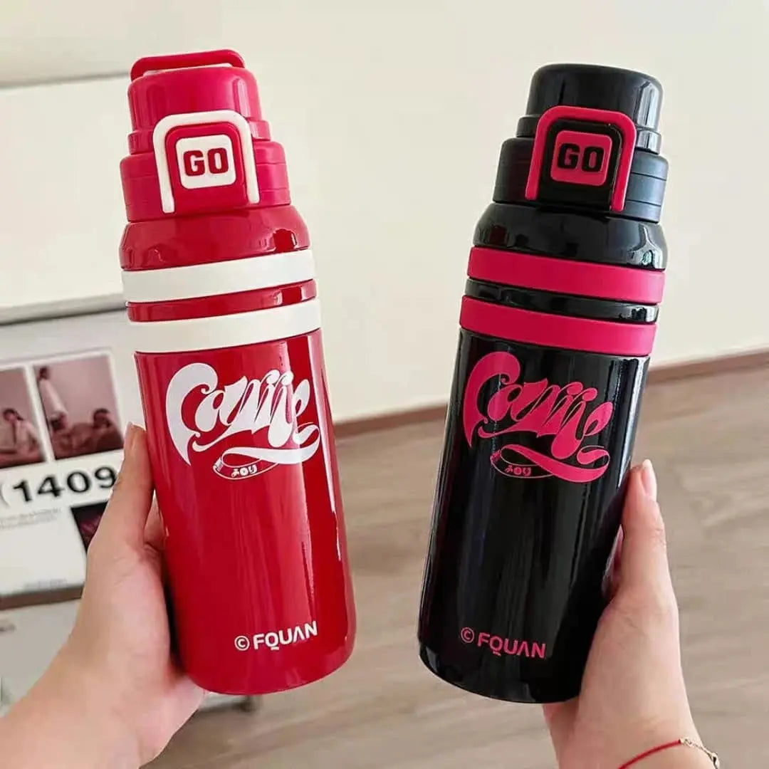 NIYO TOYS Red and Black Sippers with 'Go' Design, Ideal for On-the-Go Hydration