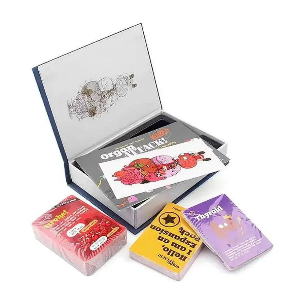 Fun organ attack board game by Niyo Toys with colorful cards and illustrated box for family entertainment