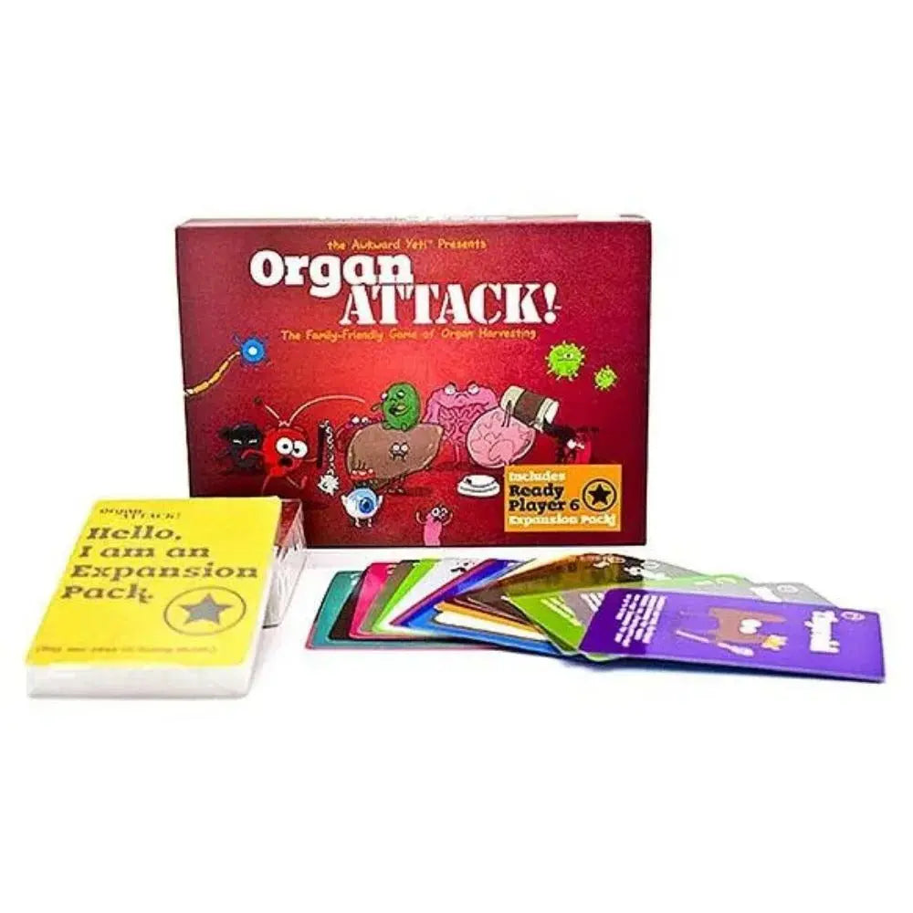 Fun organ attack board game by Niyo Toys with colorful cards and addition expansion pack for family fun