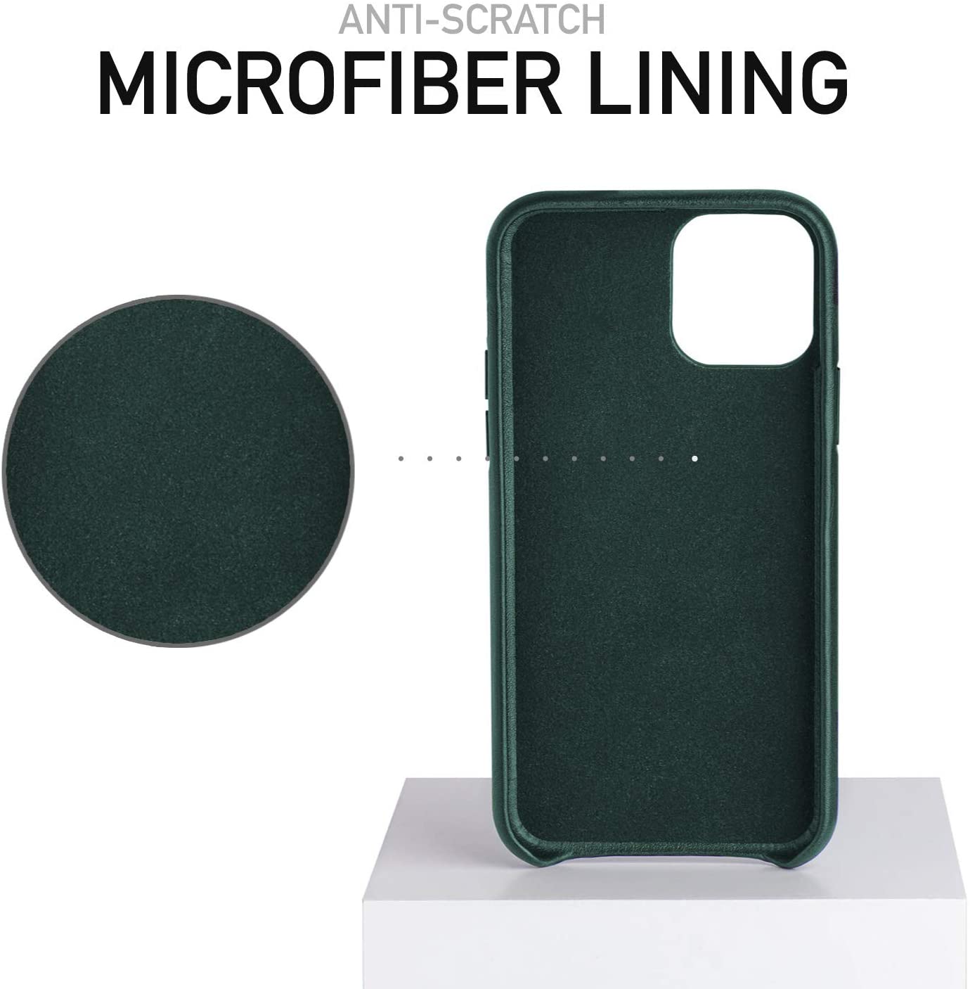NIYO TOYS Green Phone Case with Anti-Scratch Microfiber Lining for Added Protection