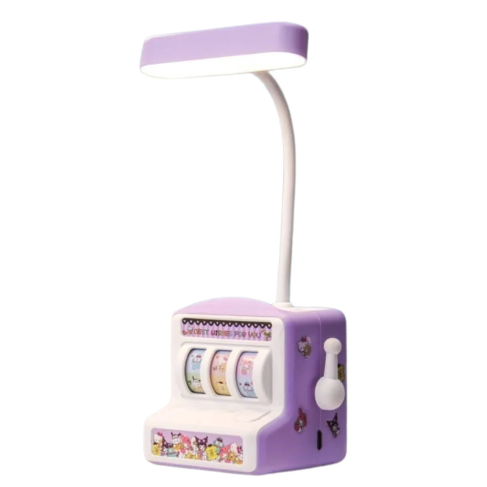 NIYO TOYS Purple Cartoon Lamp with Adjustable Neck and Fun Design for Kids' Rooms